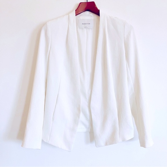 EUC! Aritzia BABATON Keith Blazer Open Front Power Jacket in White Size 2 - Picture 13 of 13
